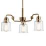 3_Kichler Aivian 22 3/4"W Weathered Brass 3-Light Chandelier more views