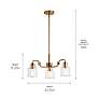 5_Kichler Aivian 22 3/4"W Weathered Brass 3-Light Chandelier more views