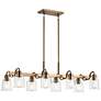 Kichler Aivian 42" Wide 8-Light Weathered Brass Linear Chandelier