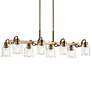 Kichler Aivian 42" Wide 8-Light Weathered Brass Linear Chandelier