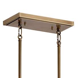 Image4 of Kichler Aivian 42" Wide 8-Light Weathered Brass Linear Chandelier more views