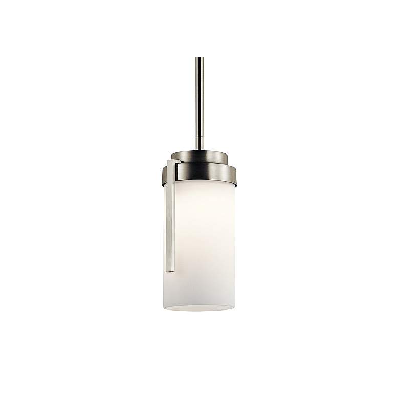 Image 1 Kichler Akai 4 1/2" Wide Brushed Nickel LED Mini Pendant