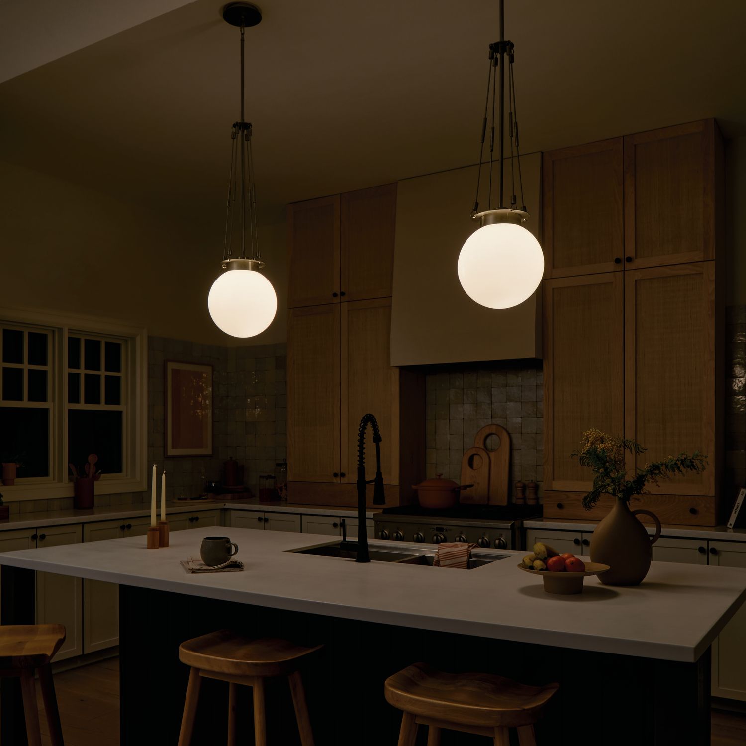 Image 5 Kichler Albers 10.5 Inch 1 Light Pendant in Champagne Bronze more views