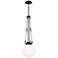 Kichler Albers 10.5 Inch 1 Light Pendant with Opal Glass in Black