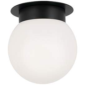 Image1 of Kichler Albers 8.0 Inch 1 Light Flush mount with Opal Glass in Black