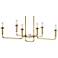 Kichler Alden 38 1/2" Wide Brass 6-Light Linear Candelabra Chandelier