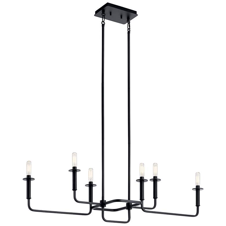 Image 1 Kichler Alden Linear Chandelier 6 Light