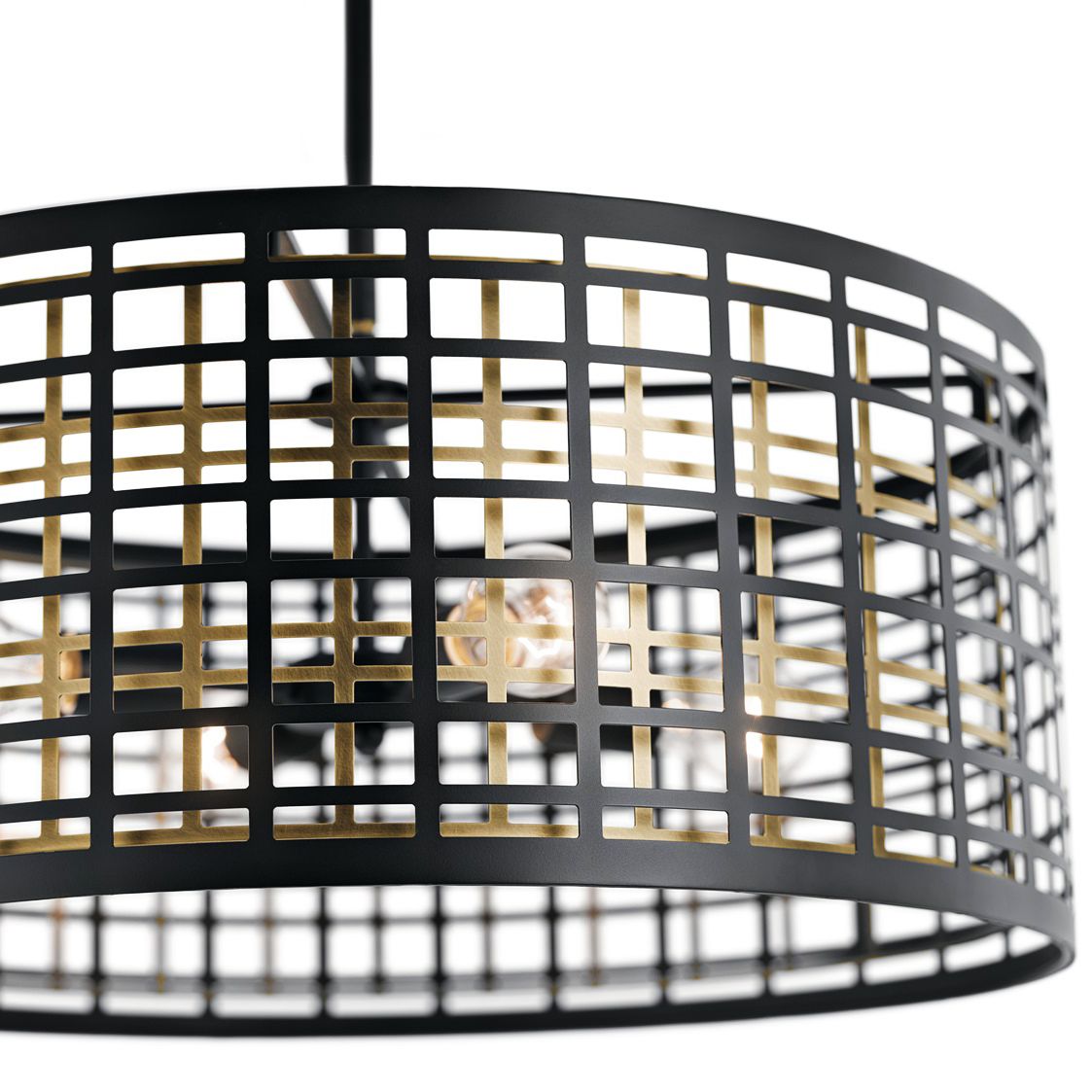 Image 2 Kichler Aldergate 24" Wide Black 4-Light Round Pendant more views