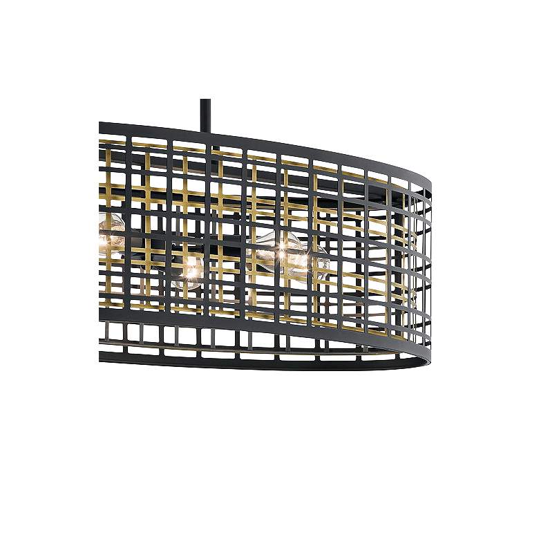 Image 2 Kichler Aldergate 38" Wide Black 6-Light Oval Pendant more views