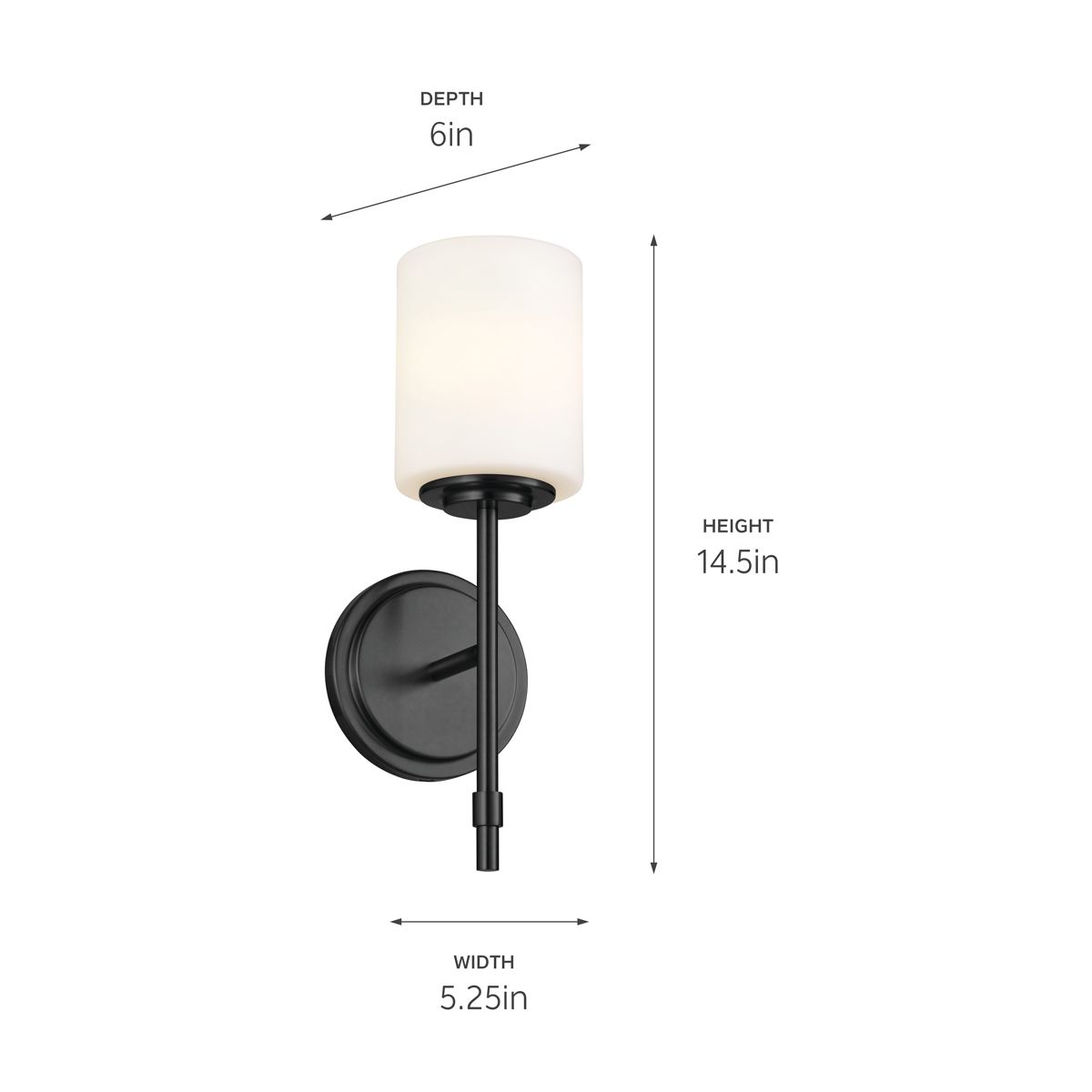 Image 4 Kichler Ali 14 1/2" High Black Wall Sconce more views