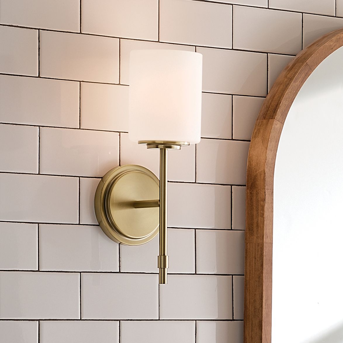 Kichler Ali 14 1/2" High Brushed Natural Brass Wall Sconce