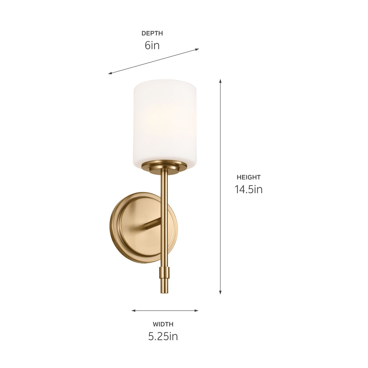 Image 4 Kichler Ali 14 1/2" High Brushed Natural Brass Wall Sconce more views