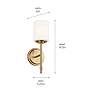 4_Kichler Ali 14 1/2" High Brushed Natural Brass Wall Sconce more views