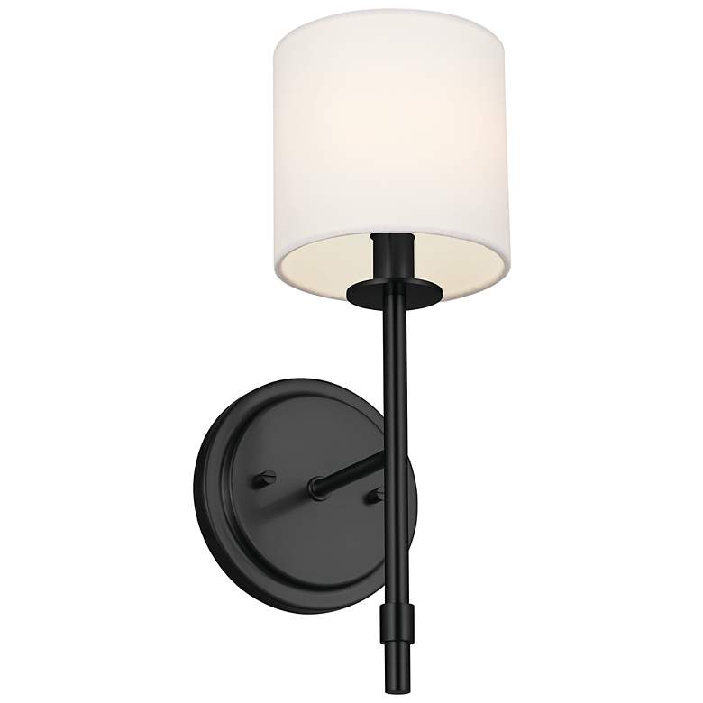 Image 1 Kichler Ali 14" High Black Wall Sconce