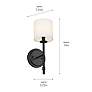 3_Kichler Ali 14" High Black Wall Sconce more views