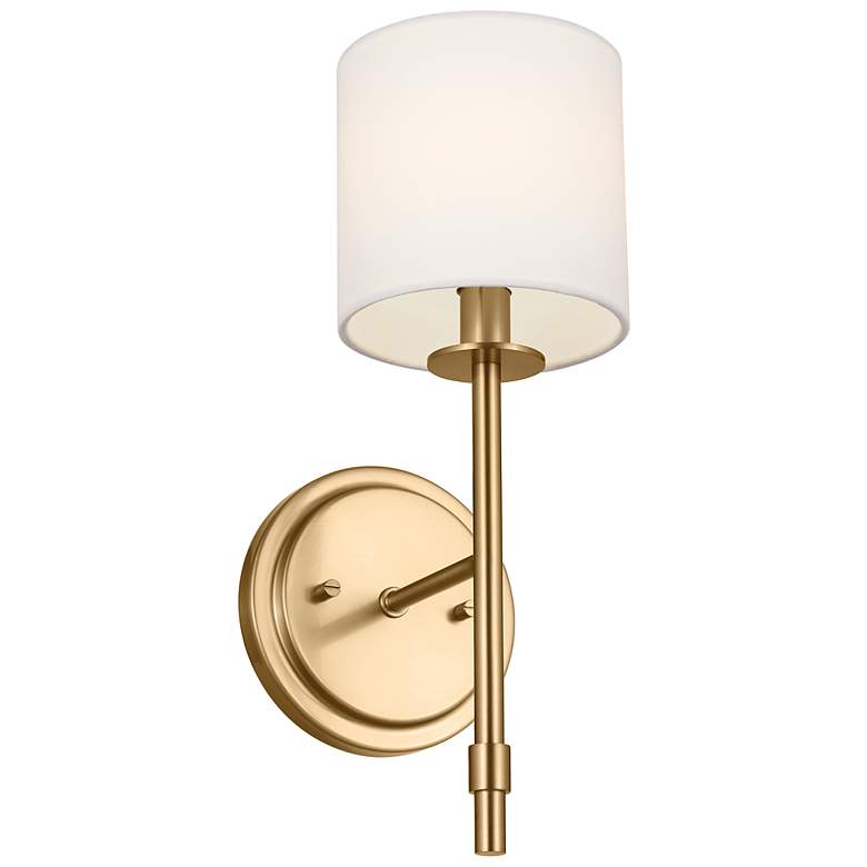 Image 3 Kichler Ali 14" High Brushed Natural Brass Wall Sconce