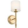 3_Kichler Ali 14" High Brushed Natural Brass Wall Sconce