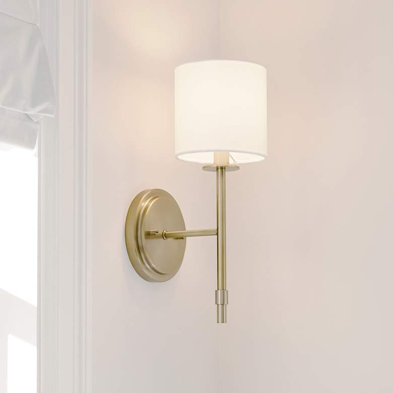 Image 2 Kichler Ali 14" High Brushed Natural Brass Wall Sconce