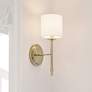 2_Kichler Ali 14" High Brushed Natural Brass Wall Sconce