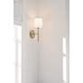 6_Kichler Ali 14" High Brushed Natural Brass Wall Sconce more views