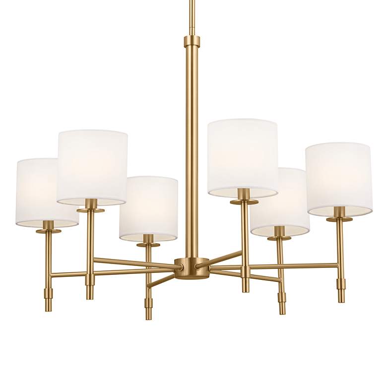 Image 3 Kichler Ali 28"W Brushed Natural Brass 6-Light Chandelier more views