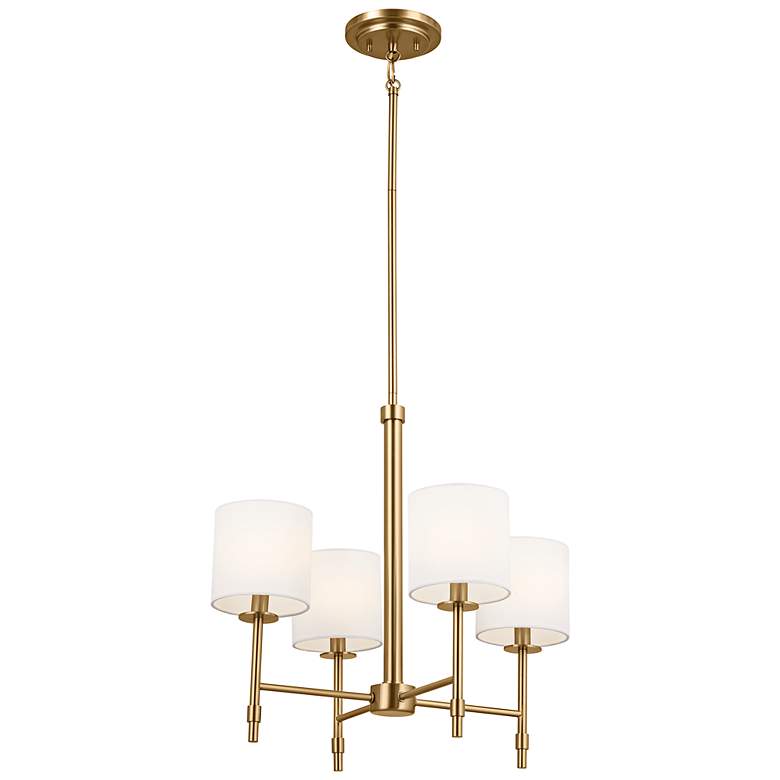 Image 2 Kichler Ali 20" Wide 4-Light Modern Brass Shade Chandelier