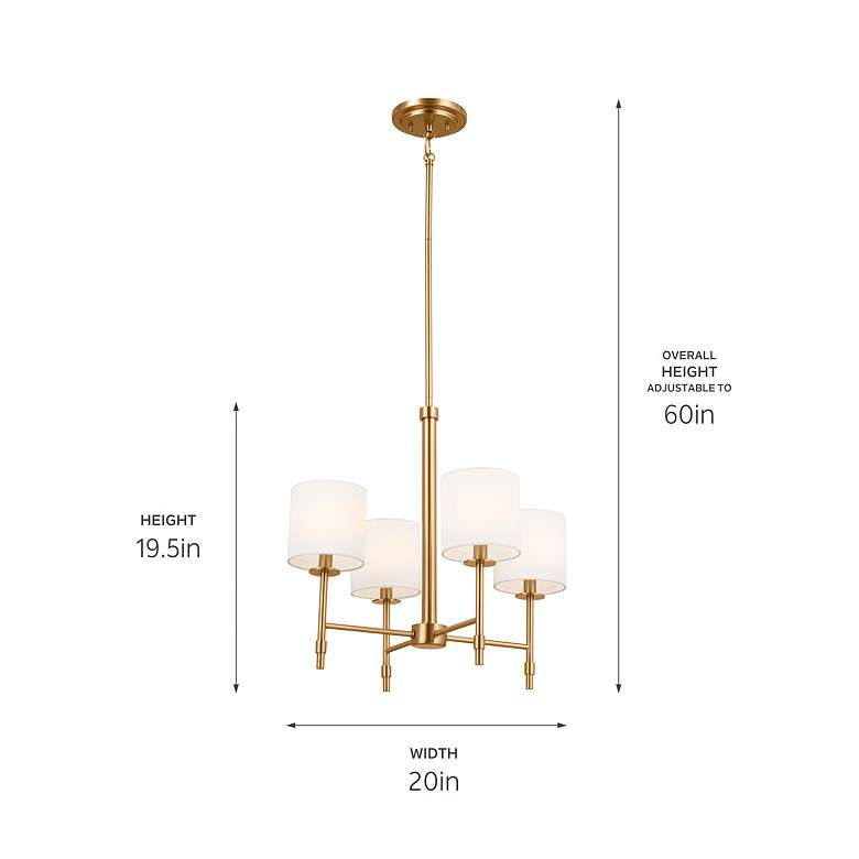 Image 4 Kichler Ali 20" Wide 4-Light Modern Brass Shade Chandelier more views