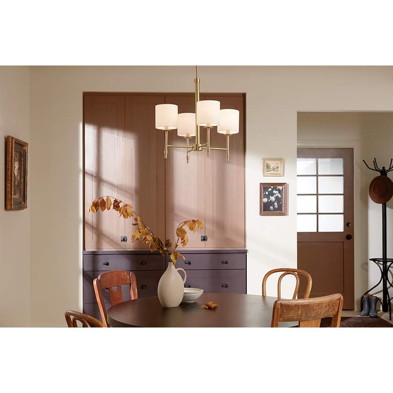 Image 5 Kichler Ali 20" Wide 4-Light Modern Brass Shade Chandelier more views