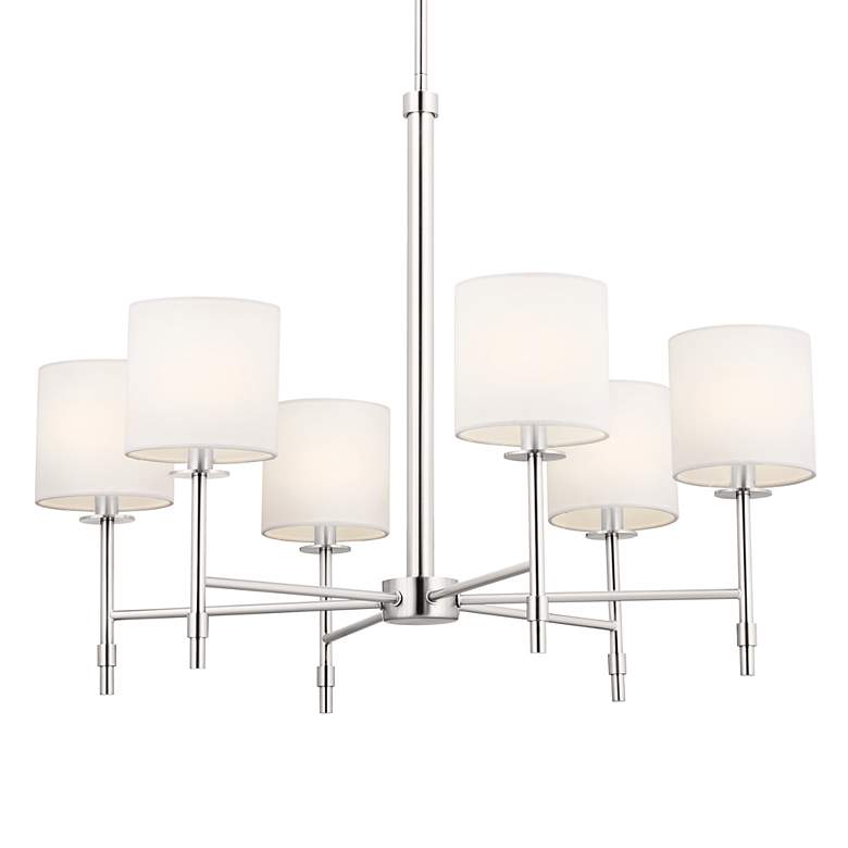 Image 4 Kichler Ali 26" Wide Polished Nickel 6-Light Drum Chandelier more views
