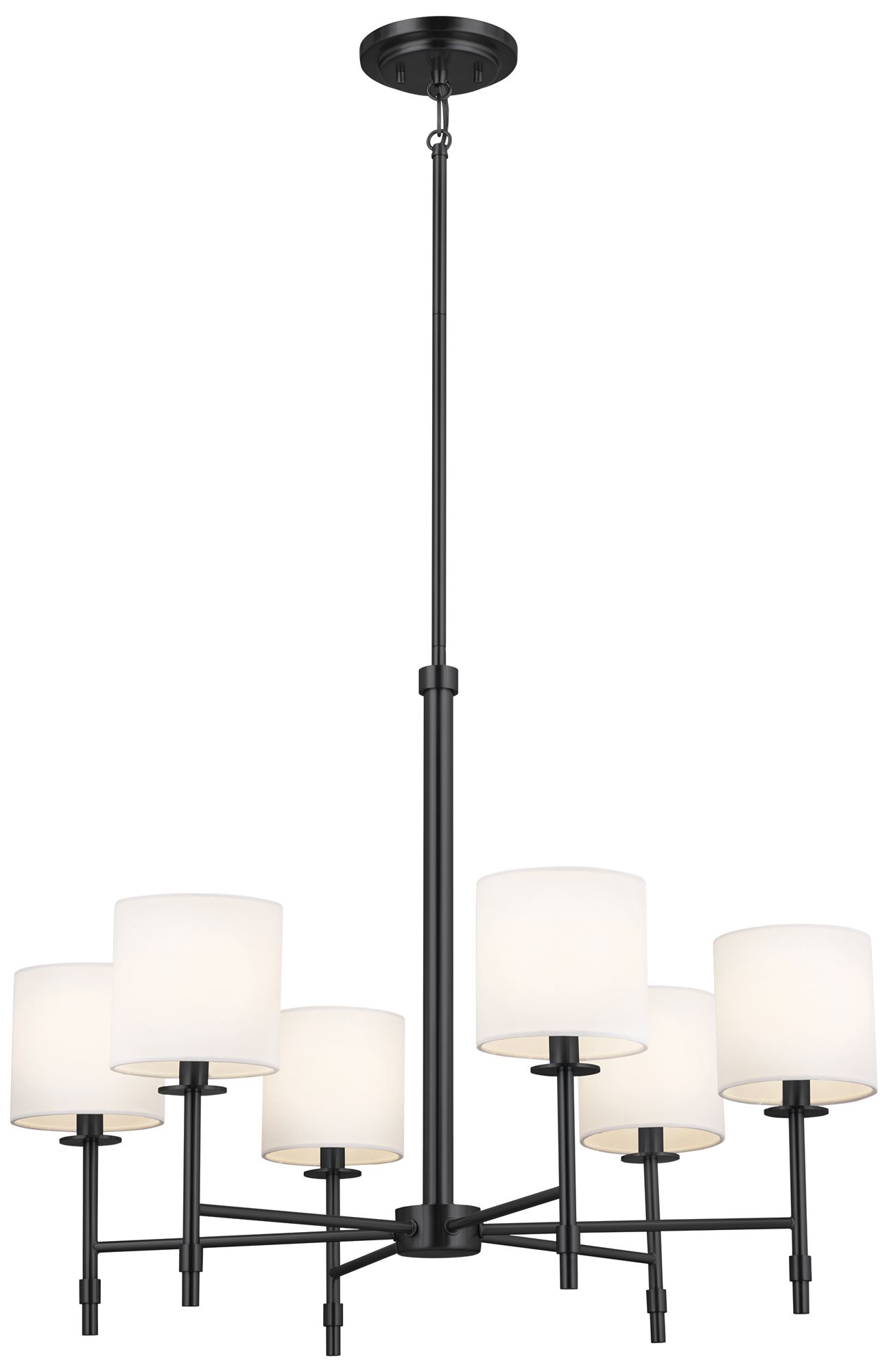 Kichler Ali 28" Wide Black 6-Light Chandelier