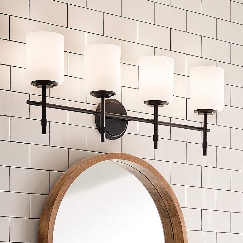 Image 1 Kichler Ali 32 1/2" Wide Black 4-Light Vanity Bath Light