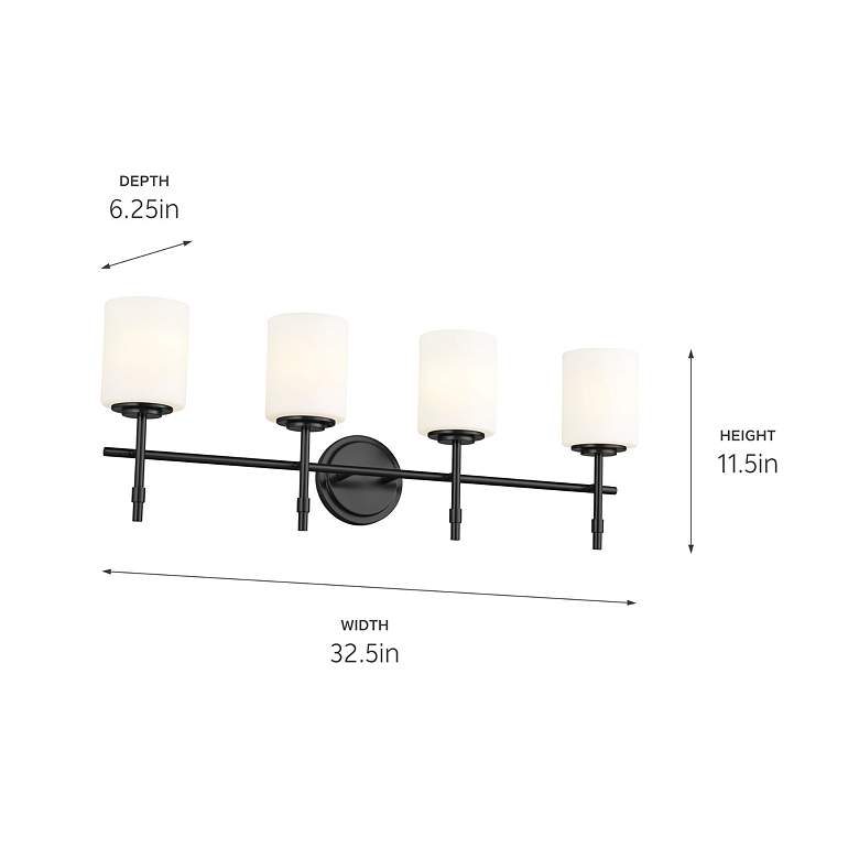 Image 4 Kichler Ali 32 1/2" Wide Black 4-Light Vanity Bath Light more views
