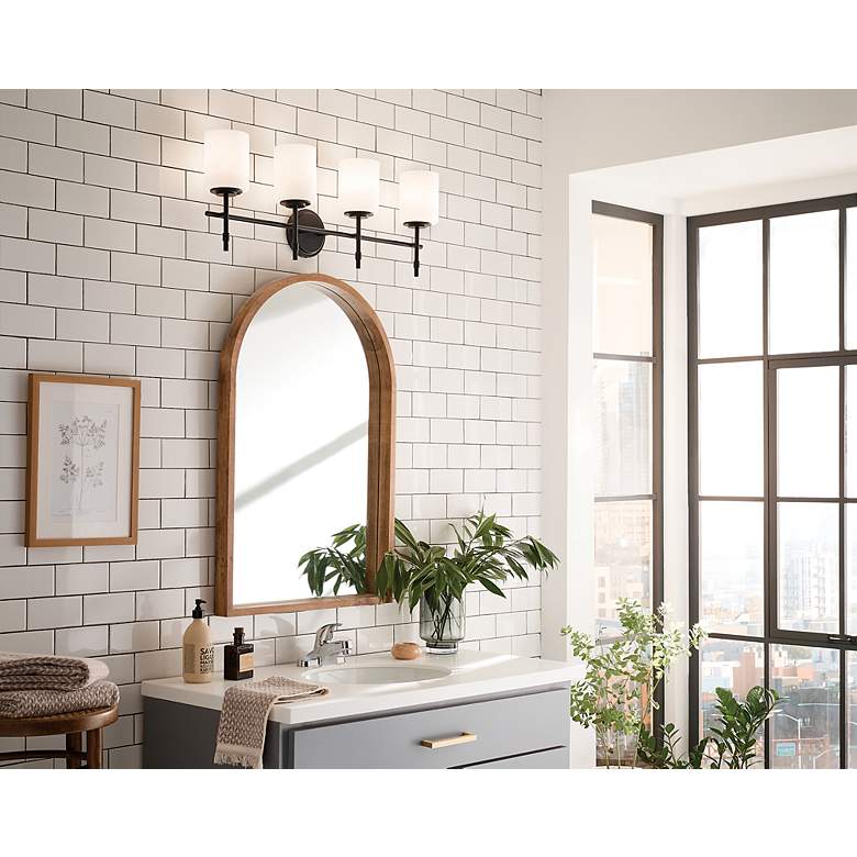 Image 5 Kichler Ali 32 1/2" Wide Black 4-Light Vanity Bath Light more views