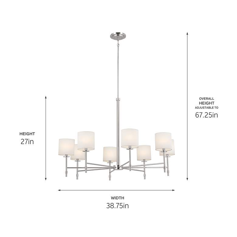 Image 5 Kichler Ali 38 3/4 inch Wide Polished Nickel 8-Light Chandelier more views