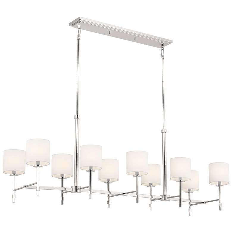 Image 3 Kichler Ali 56 1/2" Polished Nickel Modern 10-Light Linear Chandelier