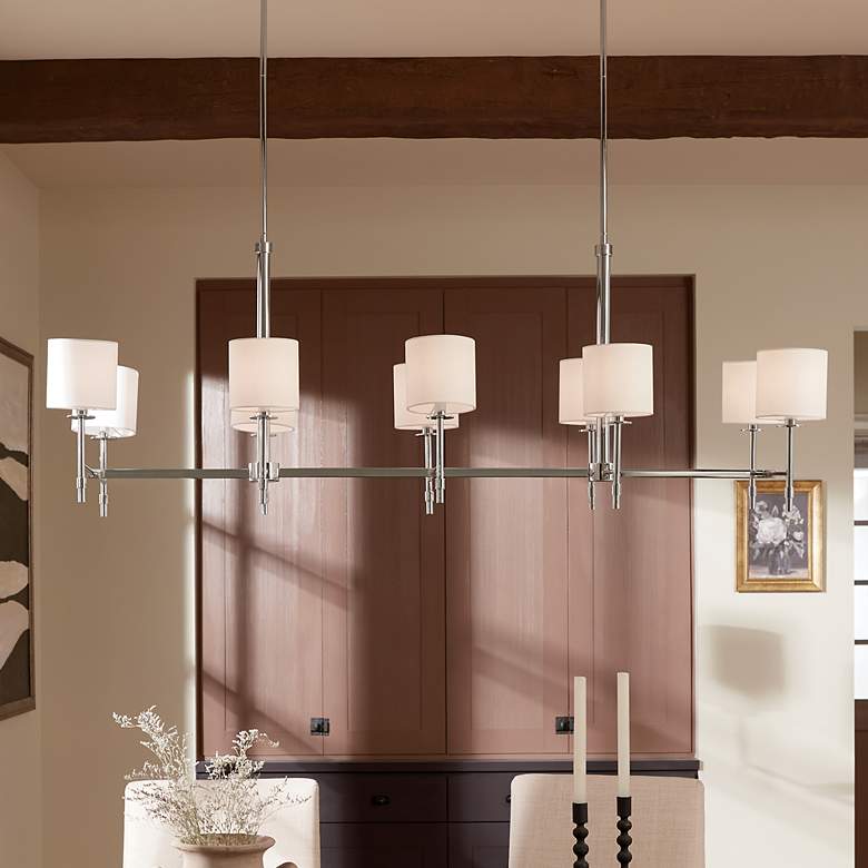 Image 2 Kichler Ali 56 1/2" Polished Nickel Modern 10-Light Linear Chandelier