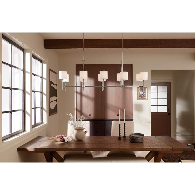 Image 6 Kichler Ali 56 1/2" Polished Nickel Modern 10-Light Linear Chandelier more views