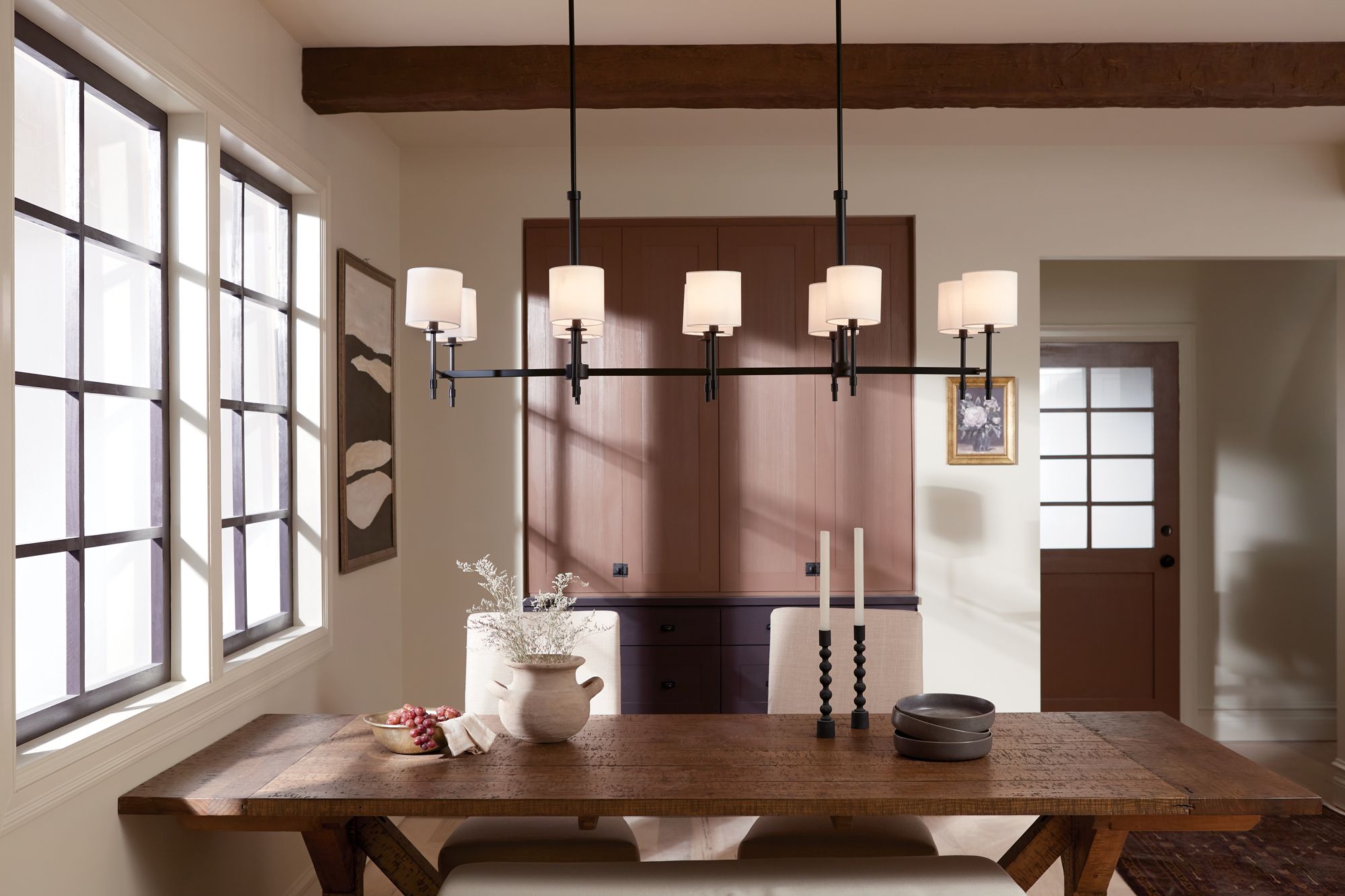 Image 6 Kichler Ali 56 1/2" Wide Black 10-Light Linear Chandelier more views