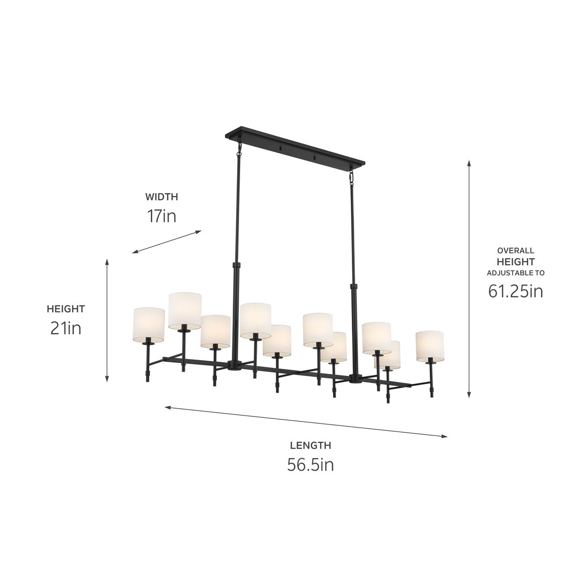 Image 5 Kichler Ali Chandelier Linear (Double) more views