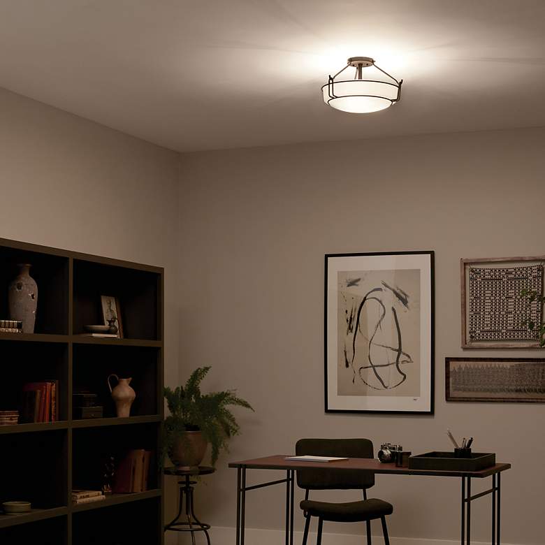 Image 6 Kichler Alkire 16 1/2" Wide Black Ceiling Light more views