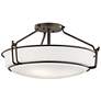 Thumbnail2 of Kichler Alkire 22" Wide White Shade Olde Bronze Ceiling Light