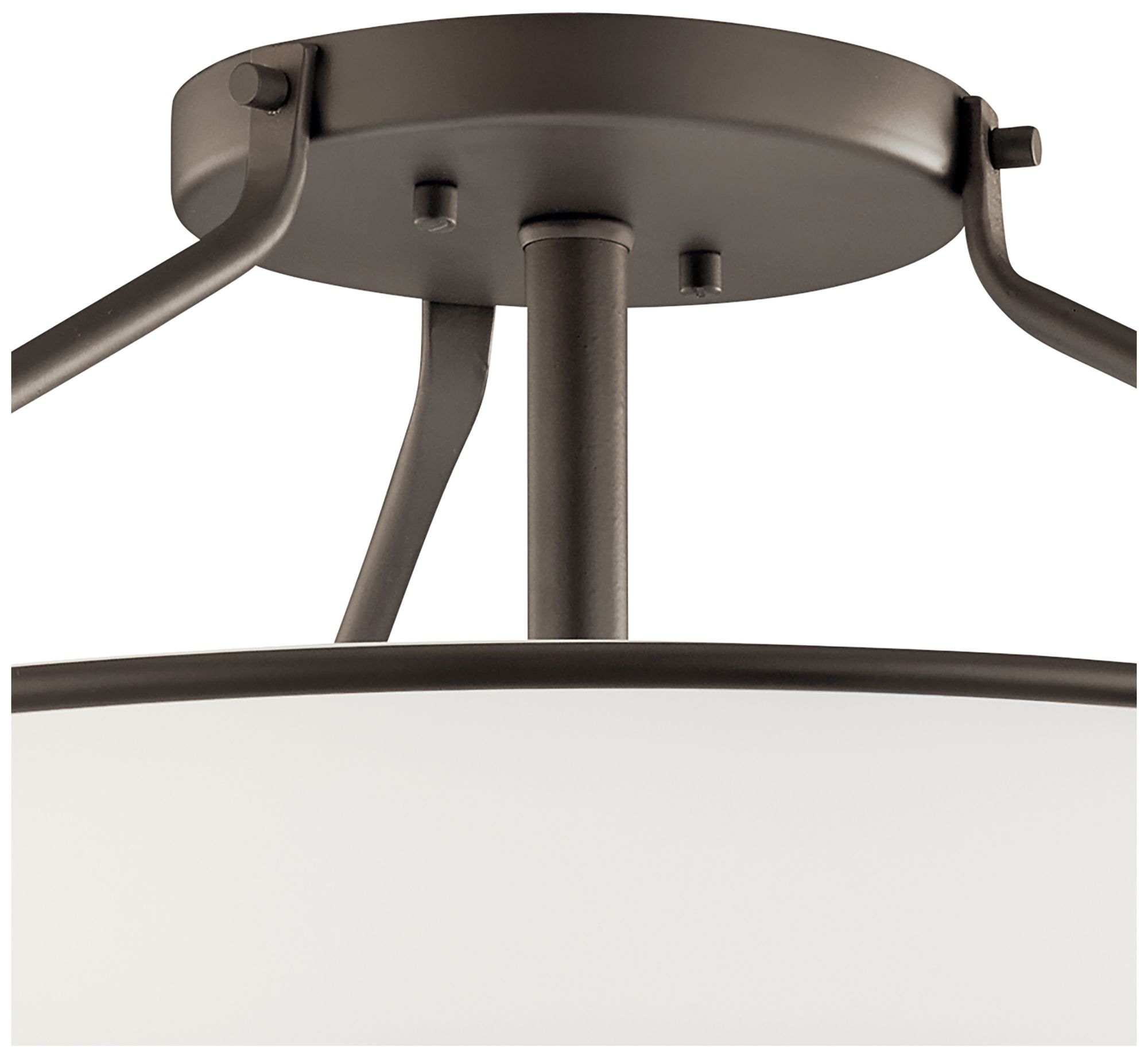 Kichler Alkire 22" Wide White Shade Olde Bronze Ceiling Light