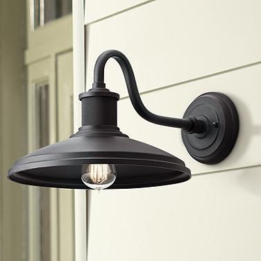 Kichler Allenbury 9" High Industrial Textured Black Outdoor Wall Light