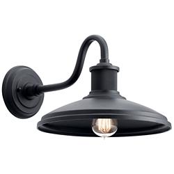Kichler Allenbury 9" High Industrial Textured Black Outdoor Wall Light