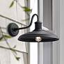 1_Kichler Allenbury Large 9" High Textured Black Outdoor Wall Light