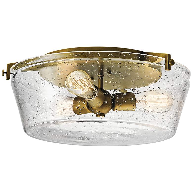 Image 2 Kichler Alton 18 1/2"W Natural Brass 3-Light Ceiling Light