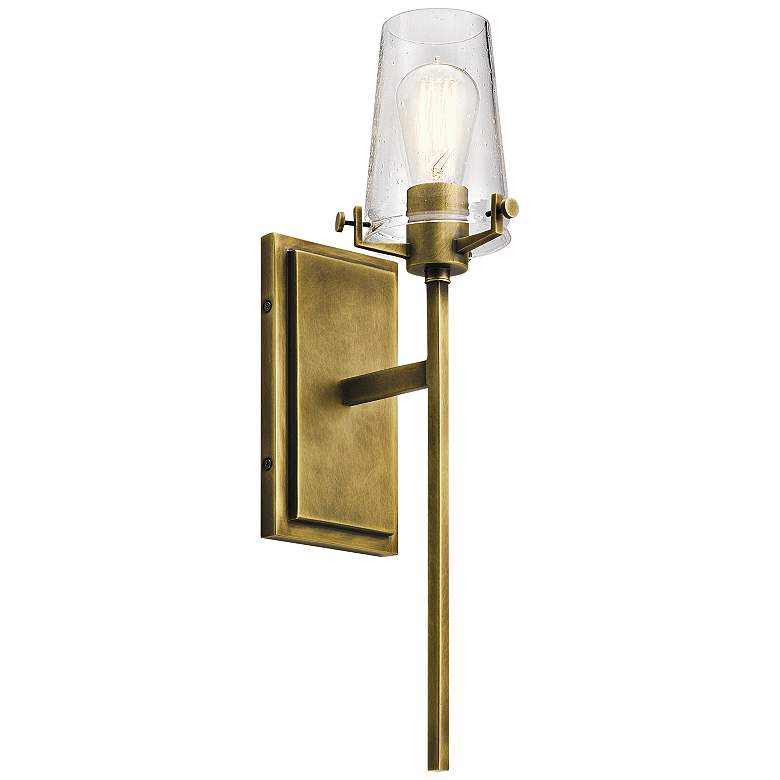 Image 2 Kichler Alton 22 inch High Natural Brass Wall Sconce