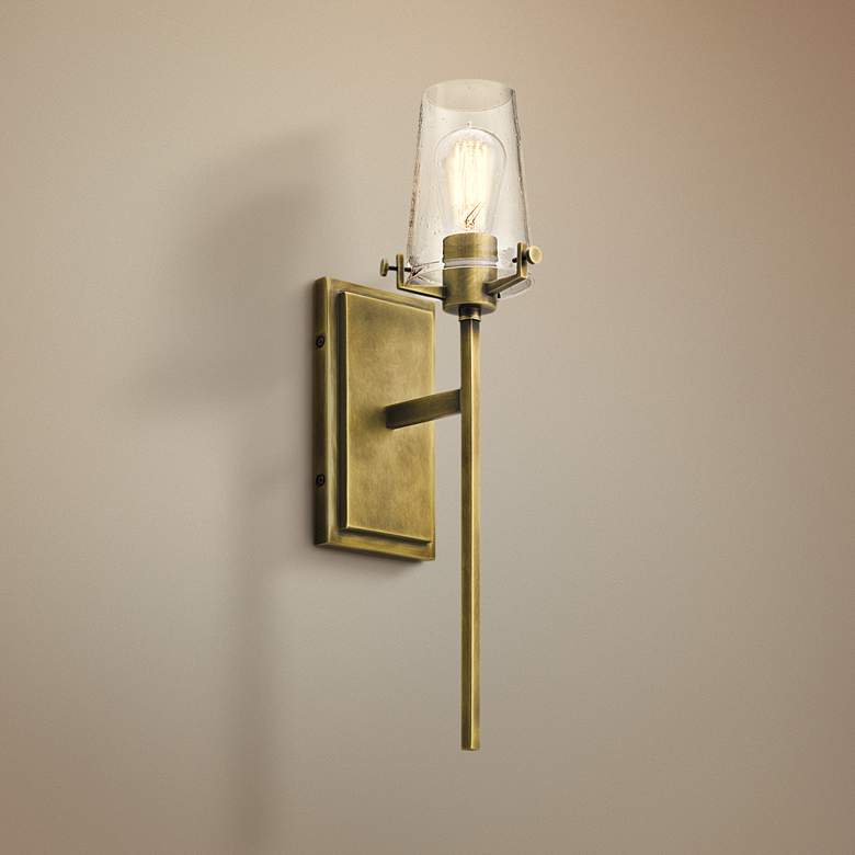 Image 1 Kichler Alton 22" High Natural Brass Wall Sconce
