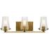 Kichler Alton 24" Wide Natural Brass 3-Light Bath Light