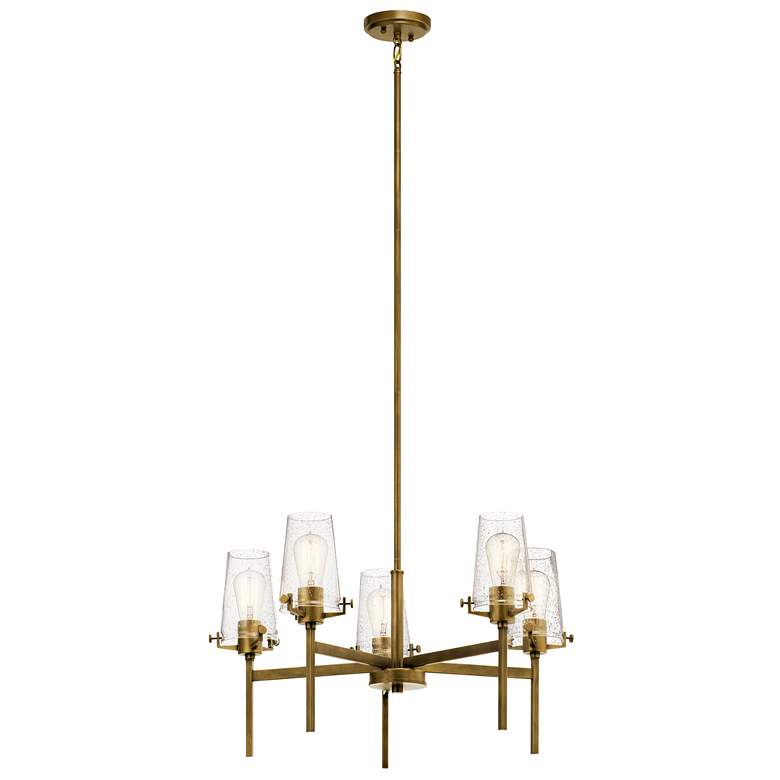 Image 1 Kichler Alton 27" Wide Natural Brass 5-Light Chandelier